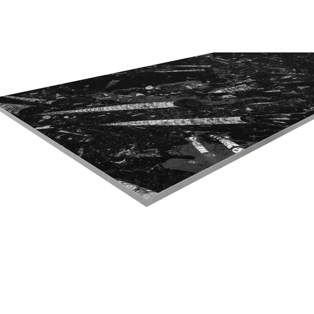 Стеновая панель Fossil Nero 300x0.4x60 см АКП цвет черный 89199556 STLM-2064048 ALUMOART 