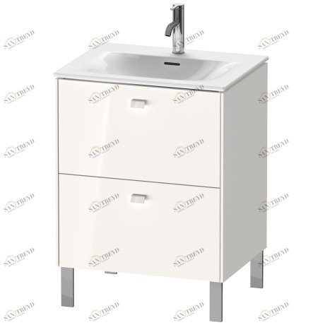 BR451002222 Тумбочка напольная Brioso #BR4510 620 x 479 мм Белый глянцевый декор Duravit