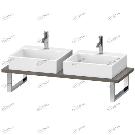 LC107C08989 L-Cube Консоль для накладных раковин и встраиваемых умывальников Фланелево-серый глянцевый лак Duravit