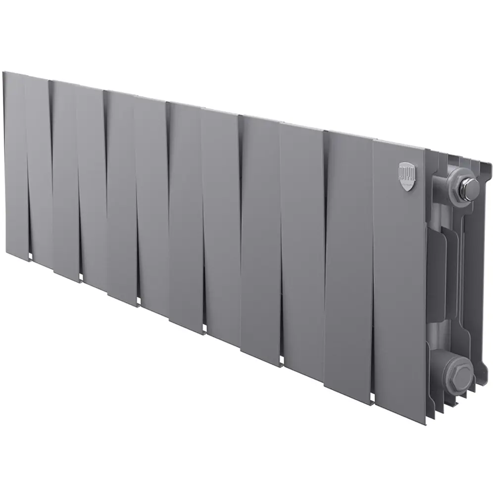 Радиатор секционный Royal Thermo Pianoforte 200/100 12 секций боковое подключение биметалл серый STLM-2048068 - Вид №1