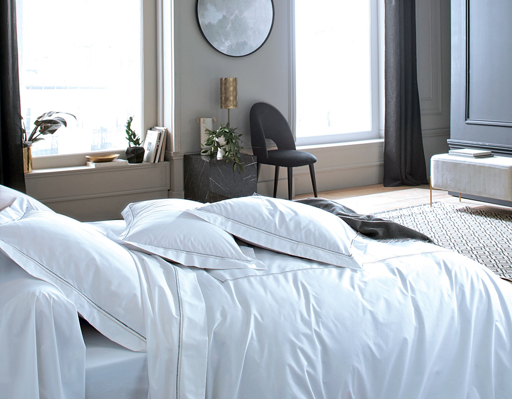 SOUVENIRS_AR_200 КПБ 200/220 прост 240/300 2 нав 50/73 перкаль 200TC (в подарочной коробке) Blanc des Vosges Santreyd 