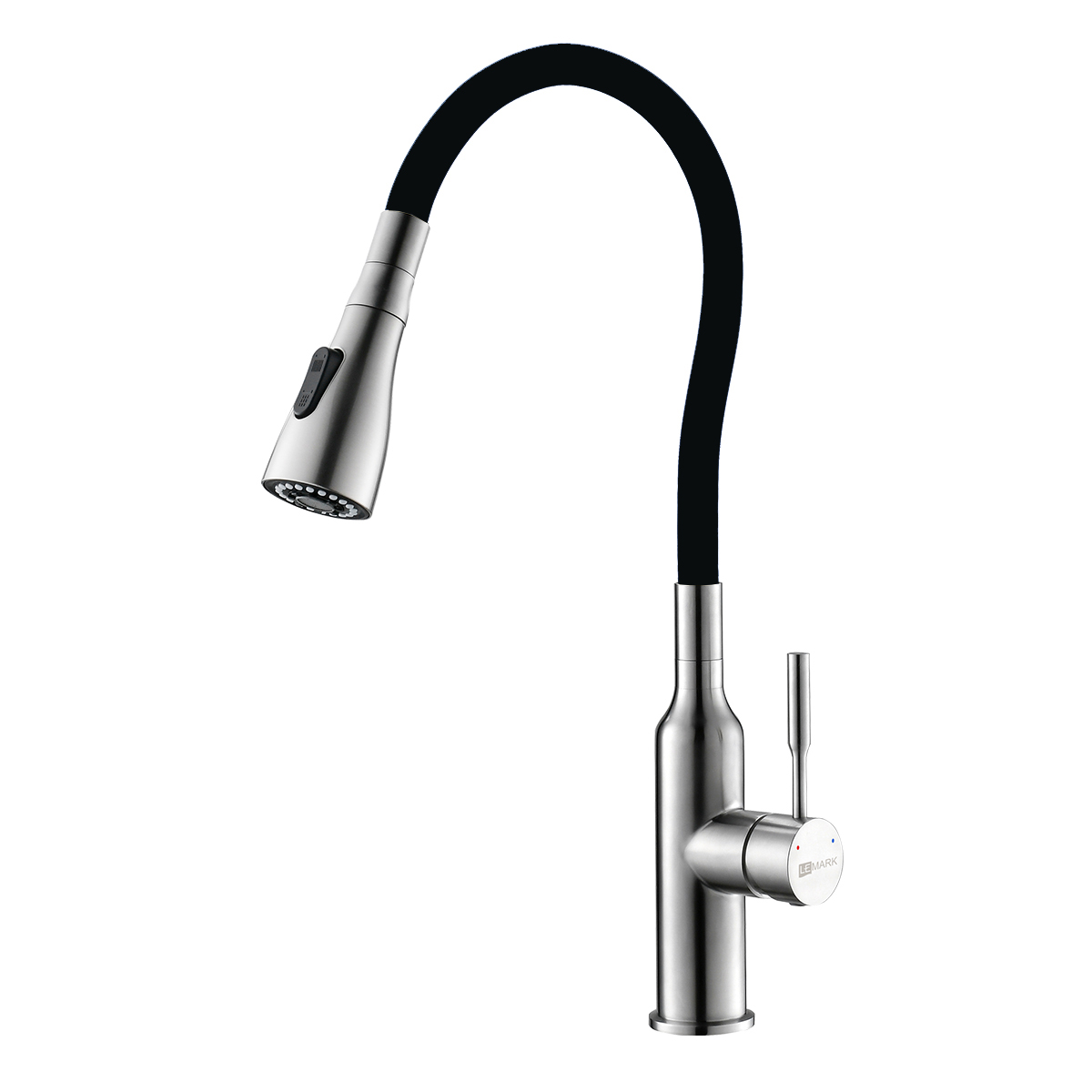 LM5082S-BlaCk Смеситель Expert для кухни с гибким изливом LEMARK EXPERT 