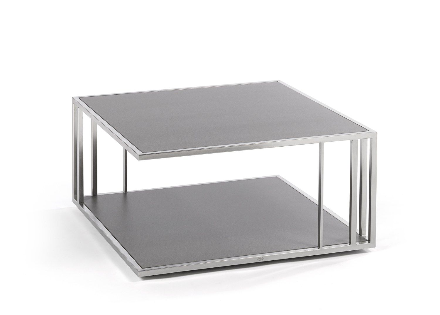 Низкий квадратный журнальный столик с журнальной стойкой FISCHER MÖBEL Люкс ARCH-00153376