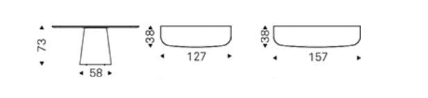 Керамическая консоль полумесяца Cattelan italia Rado ARCH-00031918 - Вид №4