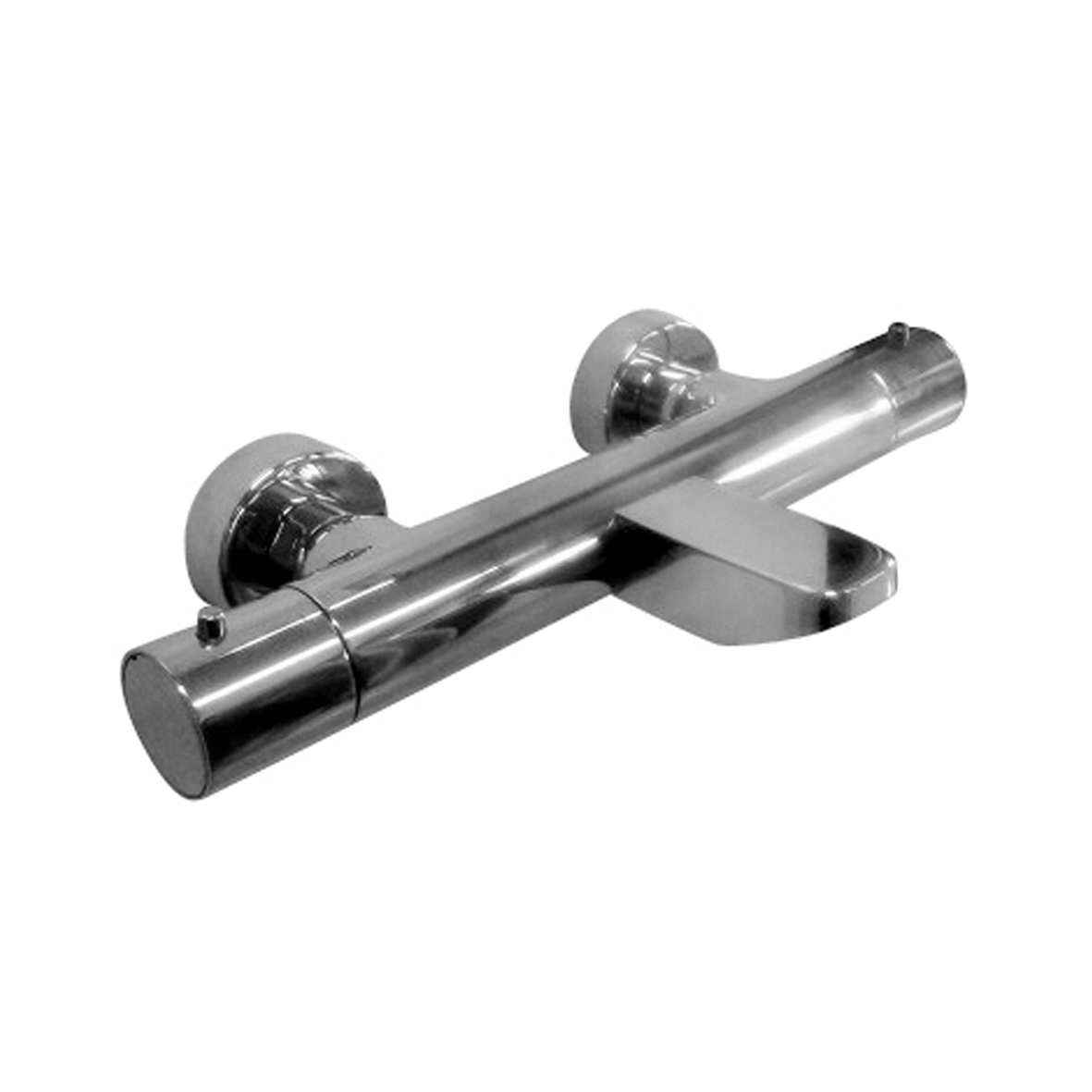 M215  Смеситель термостатический из стены для ваннывылет 15 см ручки переключатель на 2 потока без душевого набора Fantini Rubinetti LAMÉ LAME