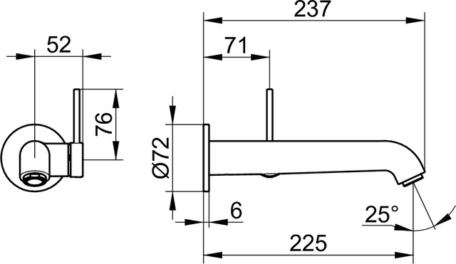 59516010201 Однорычажный смеситель для умывальника KEUCO IXMO - Вид №6