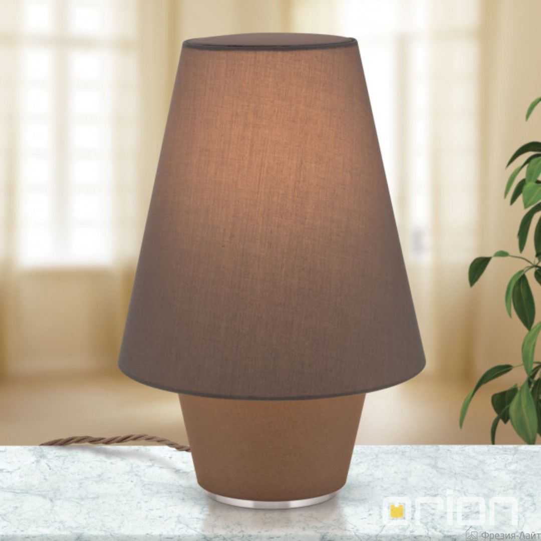 Orion LA 4-1196 коричневый абажур лампа настольная Twins 117699