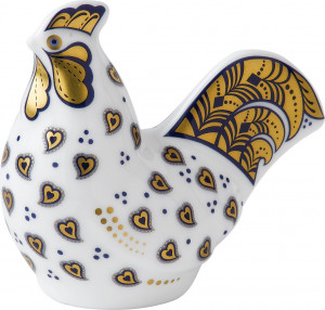 10595738 Royal Crown Derby Пресс-папье Royal Crown Derby "Символ года, Петух" 7см (эксклюзив для Дома Фарфора) Фарфор костяной
