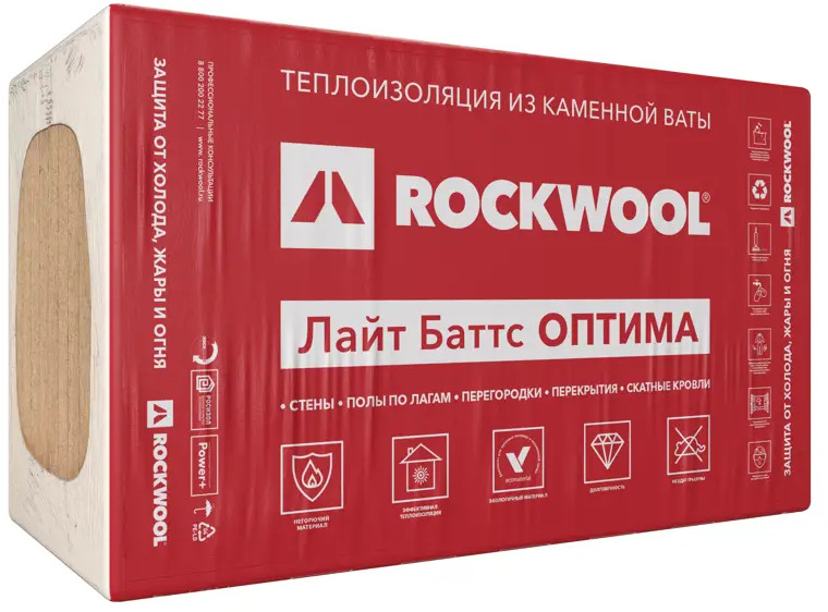 86585158 Утеплитель Rockwool Лайт Баттс Оптима 100 мм 3 м² STLM-0070474