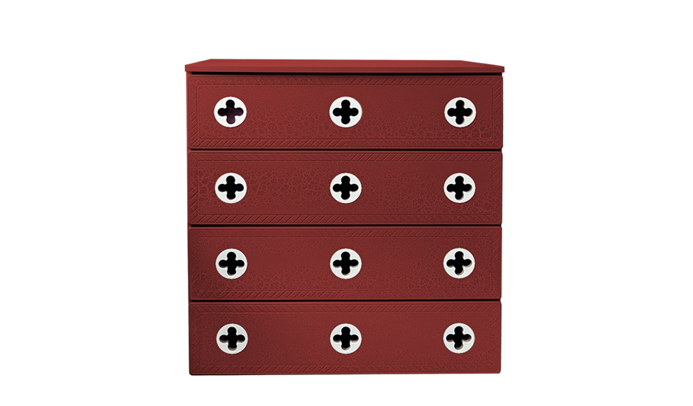 Комод детский с 4 ящиками и декором "Венеция" МАНДАРИН ВЕНЕЦИЯ 178667 Красный Santreyd - Вид №3