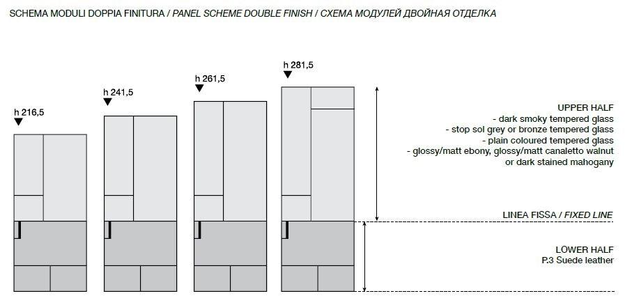 Longhi Распашная дверь из кожи и стекла Aluminiun chic – doors Serie 341 - Вид №3