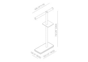 Держатель для туалетной бумаги / держатель для полотенец / держатель для туалетной щетки Agape Dot Line ARCH-00106926 - Вид №2