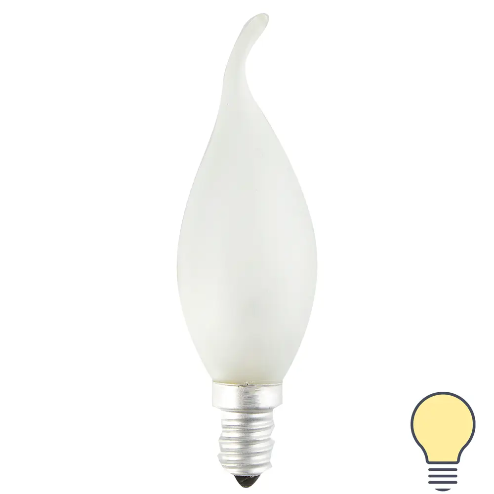 Лампа Bellight E14 40Вт матовая свеча с теплым светом 15062440 STLM-0005284