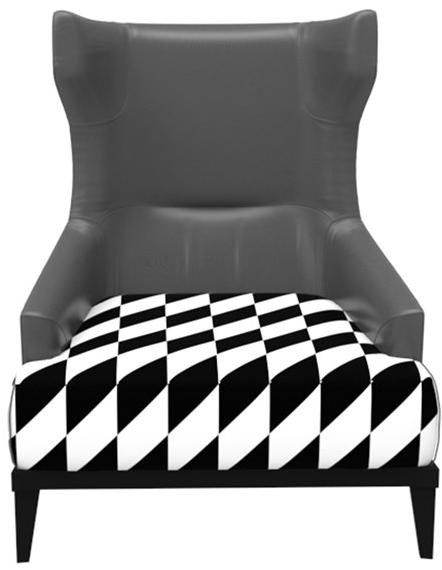 MOMENTI Кресло с обивкой из ткани с подлокотниками The black attitude Pn-302 - Вид №7