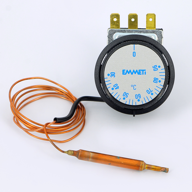 Термостат регулировочный капиллярный 16А, 400В EMMETI с трубкой 1000мм 02016014