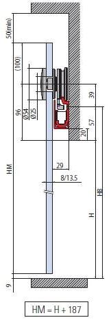 Metalglas Bonomi Комплект раздвижных дверей  V-6450  - Вид №1
