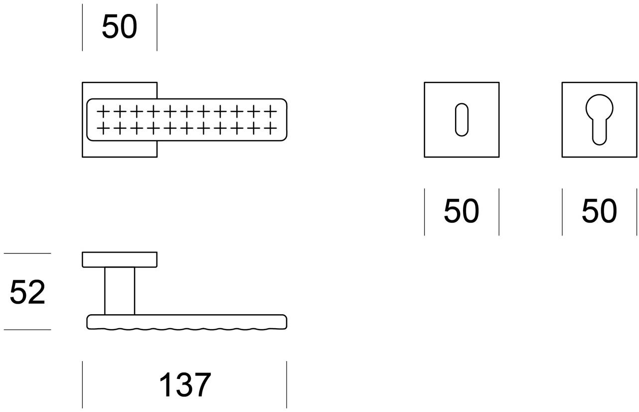Ento Ручка из латуни на розетке Mabelle sq 6180 - Вид №1