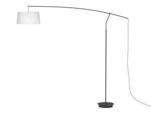 Регулируемая напольная лампа из ткани с гибкой рукояткой