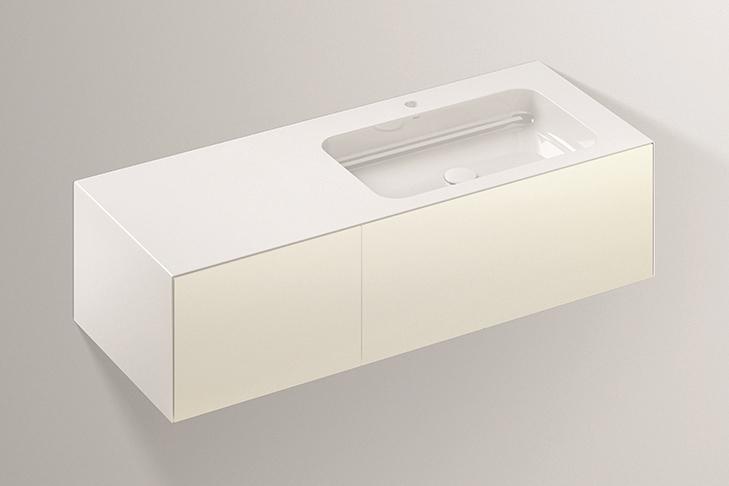 5159814000 Умывальник с тумбой, wp.folio9, белая, proshield, лакированная, шелковисто-матовый блеск, белый Alape серия FO (Folio) 