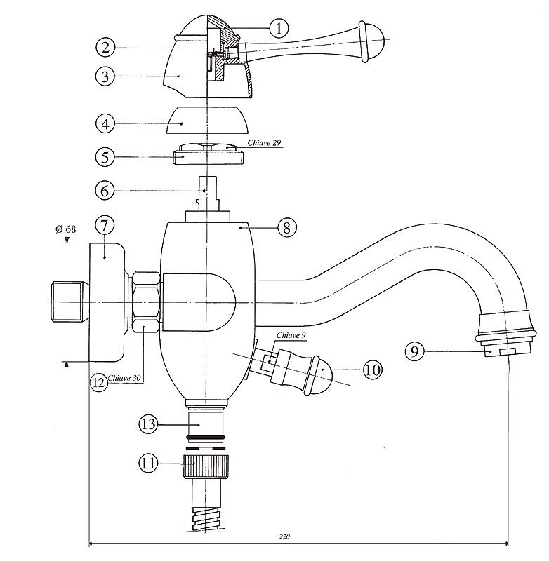 855620YYSF Смеситель Bandini Antico Santreyd - Вид №2