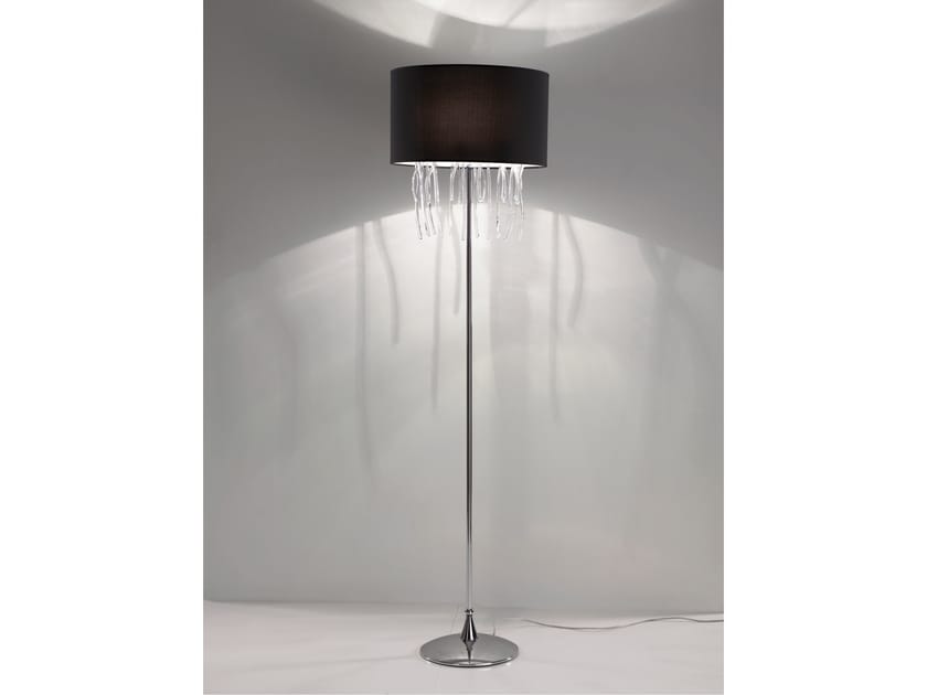Металлическая светодиодная напольная лампа с тканевым абажуром Cremasco Illuminazione световые работы ARCH-00059236