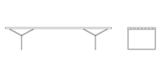 Садовая скамейка из стали и тика Knoll Bertoia ARCH-00097282 - Вид №5