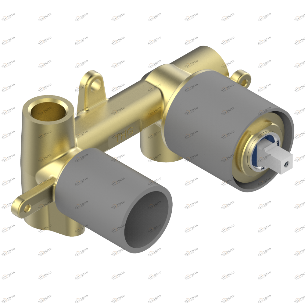 G00-6550A Внутренняя часть смесителя для душа однорычажного встраиваемого в стену с переключателем 6550 - 2 входа 1/2" -2 выхода 1/2" Thg-paris прочие артикулы THG Без отделки 