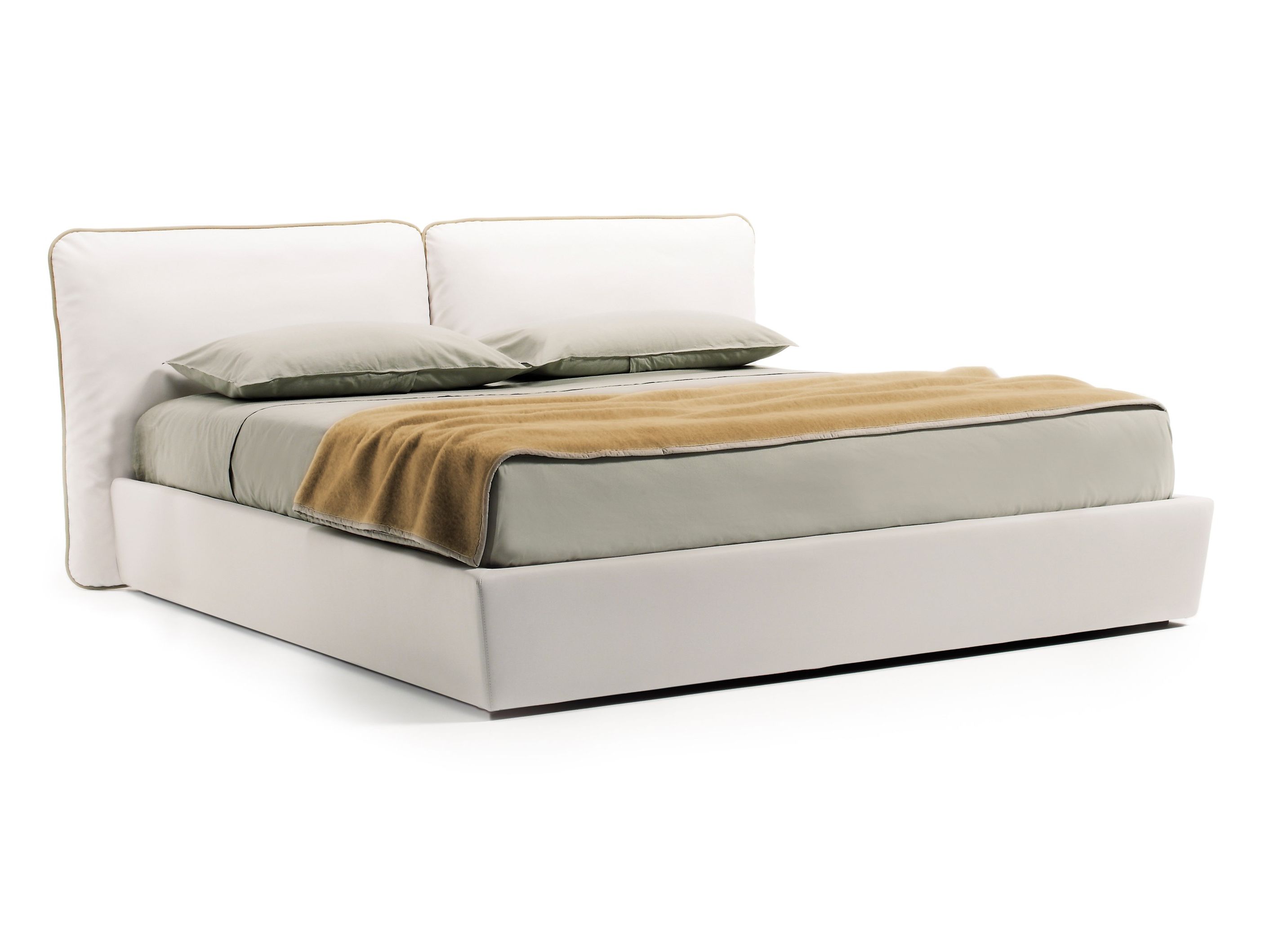 Двуспальная кровать-контейнер с мягким изголовьем ESTEL GROUP PLUME ARCH-00092038