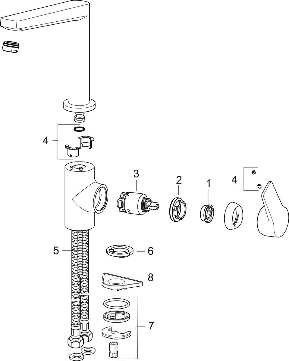 Oras 3838F-33 Смеситель для кухни 3838F-33 Twista матовый черный  - Вид №4
