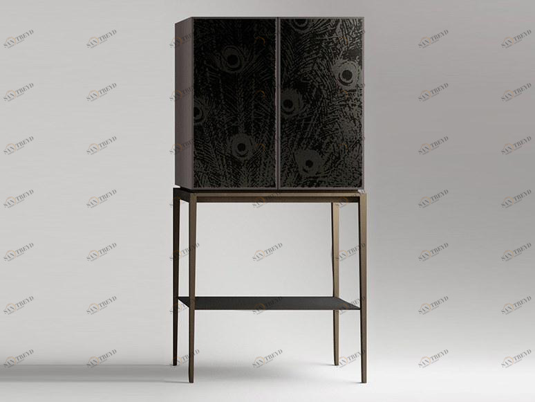 Paolo Castelli Барный шкаф из МДФ и матового стекла Peacock sun-id-1419357