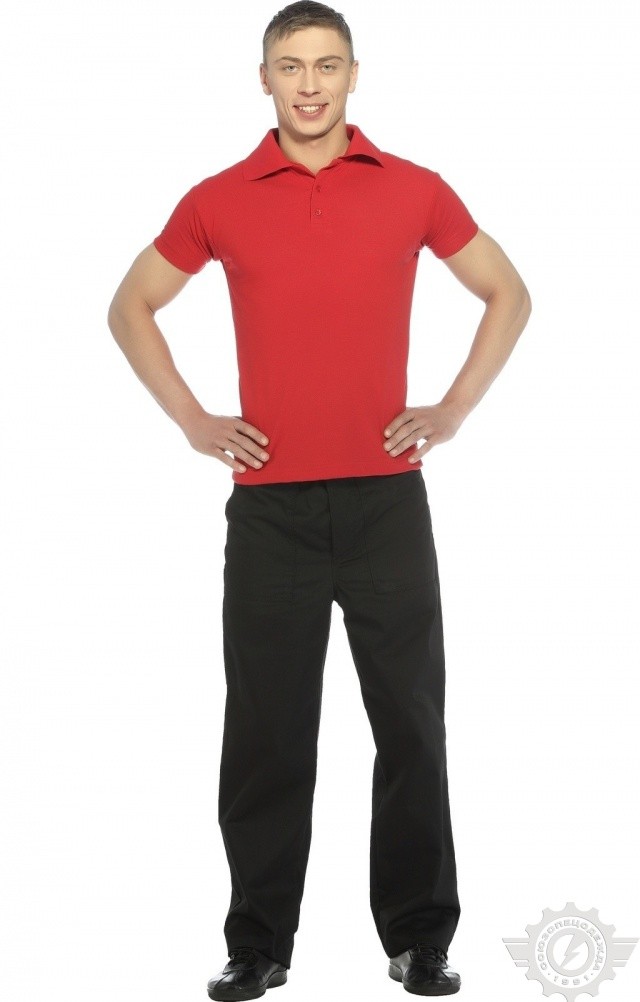66355 Тенниска-поло красная  Одежда для салонов красоты  размер XXXL (56) Спецодежда  - Вид №8