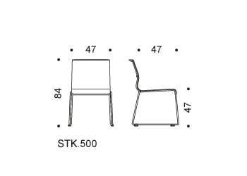Штабелируемый сетчатый стул с подлокотниками ICF Stick Chair ARCH-00092089 - Вид №2