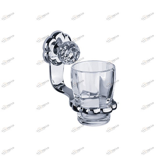 Стакан с настенным держателем JOERGER Florale Crystal 600.00.036.000-AA