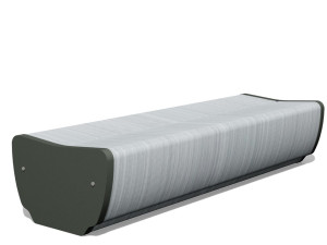 Переработанная пластиковая скамейка без спинки