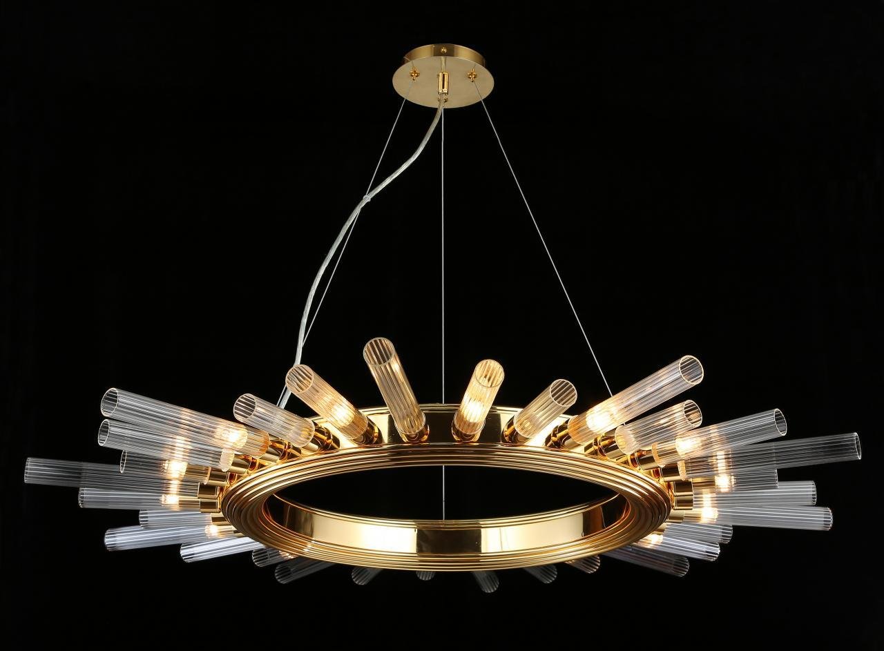 Подвесная люстра Crystal Lux Fair SP15 Gold D1000 золото CRYSTAL LUX ДИЗАЙНЕРСКИЕ, FAIR 220844 Золотой  - Вид №2