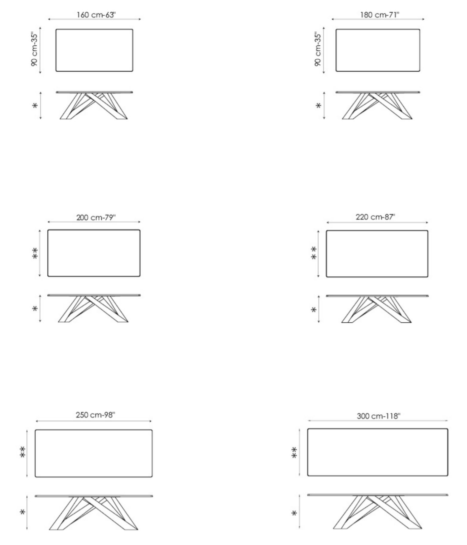 Прямоугольный стол BONALDO BIG TABLE ARCH-00039394 - Вид №24