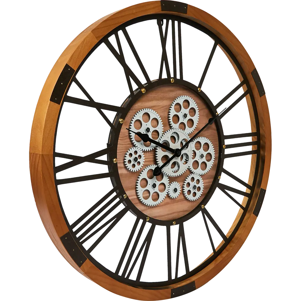 Часы настенные Dream River Шестеренки GH60672 круглые МДФ цвет бежевый бесшумные ø55.4 Осень STLM-2093644 - Вид №2