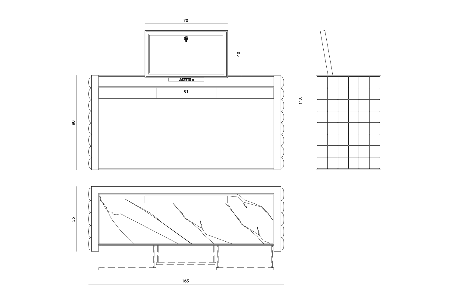 Titania Гримерный шкаф с ящиками Visionnaire  - Вид №5