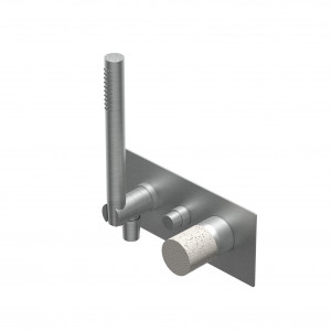 E0BA0436F Встраиваемый однорычажный смеситель для ванны / душа Ritmonio Diametro35 Inox Concrete