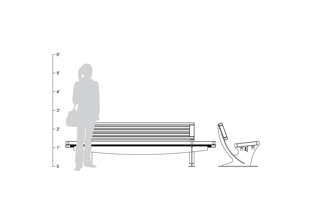 FSRT57 Скамья Pacifica  Forms-surfaces  - Вид №6