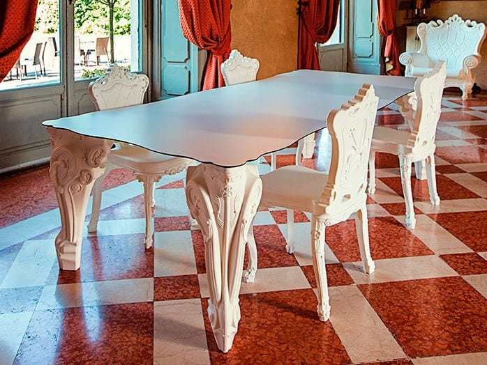 Прямоугольный стол для гостиной из полиэтилена SLIDE Дизайн любви ARCH-00131735 - Вид №2