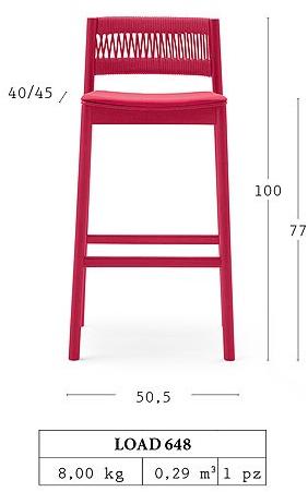 Billiani Табурет из бука Load 648 - Вид №2