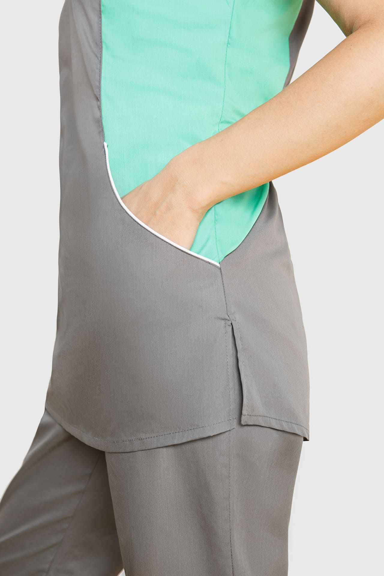 69299 Костюм "Лига" цвет темно-серый с салатовым  Медицинская одежда  размер 44 Спецодежда  - Вид №8