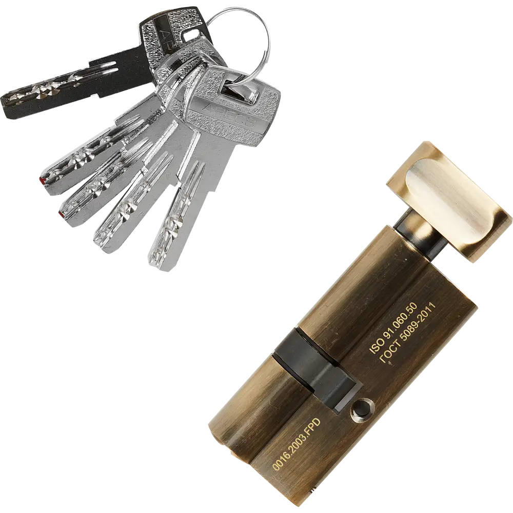 Цилиндровый механизм APECS Pro LM-70 с защитой от взлома, бронза 84168038 SM STLM-0046654 - Вид №1