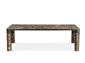 Мраморный прямоугольный обеденный стол