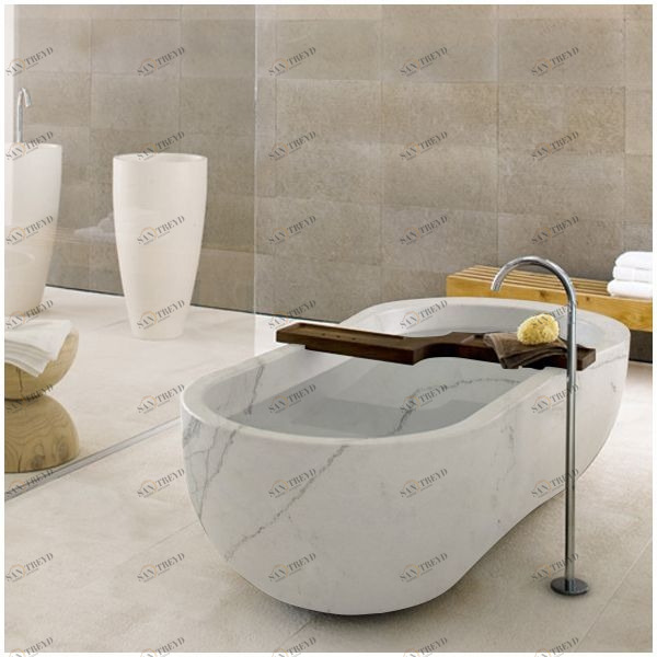 Ванна из мрамора Bianco Carrara Neutra Design ALONE V11