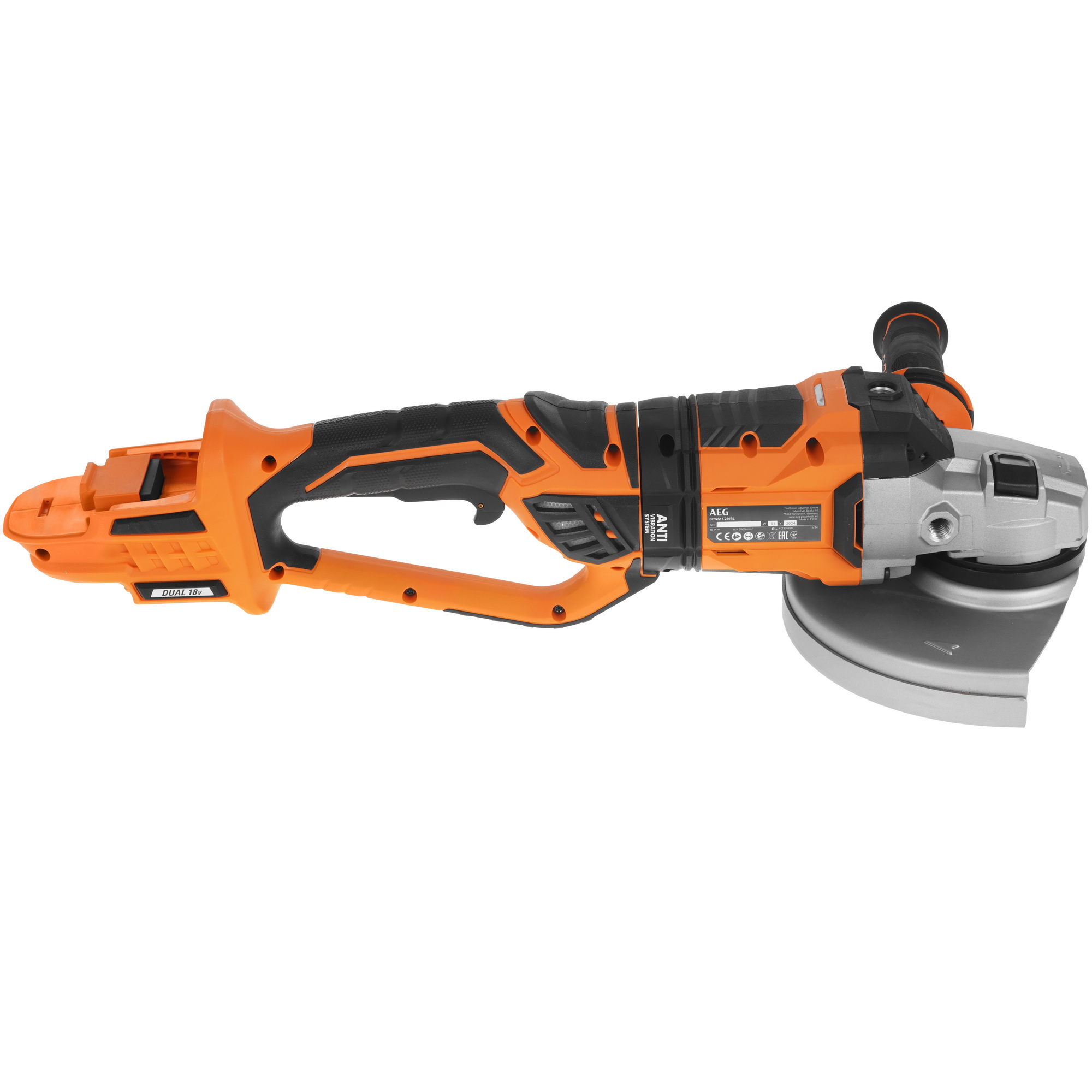 Углошлифовальная машина (УШМ) AEG BEWS18-230BL-0 PRO 18V  , Без ЗУ, Без АКБ 5480989 STDN-0077361 - Вид №3