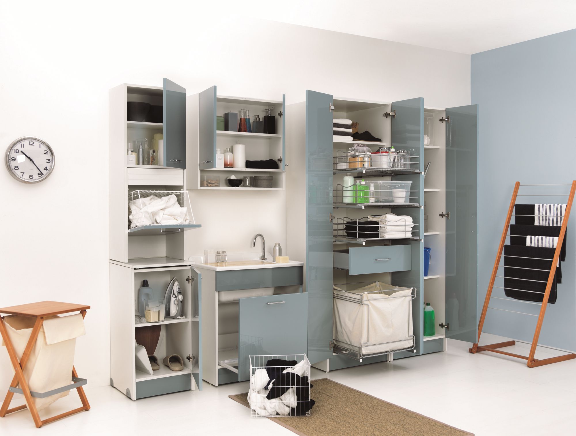 Шкаф для белья из ДСП с бельевой стойкой COLAVENE Lindo ARCH-00146563 - Вид №2