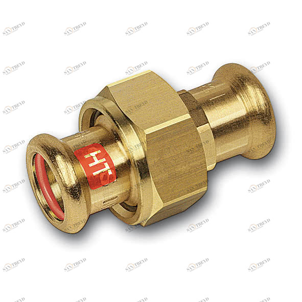 11333015 SANHA 13330 пресс-фит. солн., бронза, сгон с плоск.упл. ВПр-ВПр 15 мм 