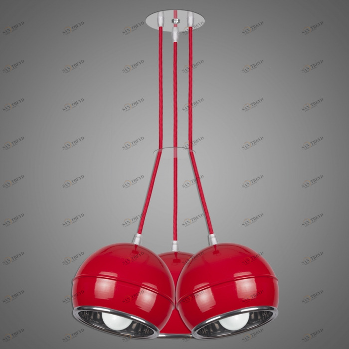 Люстра дизайнерская Begin красная NP/3/G/R SUPERNW ШАР 057496 Красный 